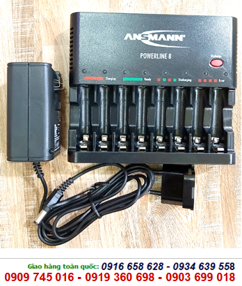 Máy sạc pin AA, AAA thông minh Ansmann Powerline 8 - mỗi lần sạc được từ 1-8 pin